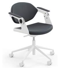 hochwertiger Konfernezstuhl auf Rollen Konferenzstühle Büro Stuhl schwarz weiss König + Neurath K+N BALANCE.CONFERENCE