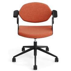 hochwertiger Konfernezstuhl auf Rollen Konferenzstühle Büro Stuhl rot schwarz König + Neurath K+N BALANCE.CONFERENCE
