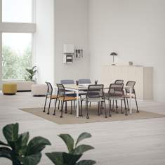 Besucherstühle mit Rollen Konferenzstuhl Konferenzstühle Cafeteria Stuhl Drabert Tulio