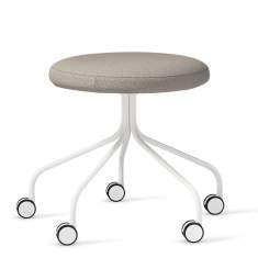 Schreibtischhocker grau Hocker mit Rollen Büro Skandiform Roll Stuhl