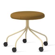 Schreibtischhocker gelb Hocker mit Rollen Büro Skandiform Roll Stuhl