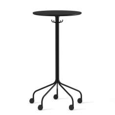 Rolltisch schwarz Rolltische hoch Stehtisch mit Rollen rund Tisch Skandiform Roll
runde Tischplatte