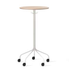 Rolltisch weiss Rolltische hoch Stehtisch mit Rollen rund Tisch Skandiform Roll
runde Tischplatte