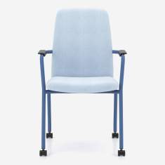 Konferenzstuhl blau Konferenzstühle mit Rollen Besucherstuhl fahrbar Besucherstühle Büro Nowy Styl Flesco