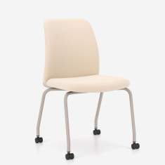 Konferenzstuhl beige Konferenzstühle mit Rollen Besucherstuhl fahrbar Besucherstühle Büro Nowy Styl Flesco