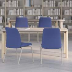 Konferenzstuhl blau Konferenzstühle ohne Armlehnen Besucherstuhl Büro Besucherstühle Nowy Styl Flesco
