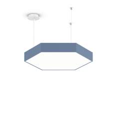 Akustik Pendelleuchten Design Pendelleuchte modern Bürolampe Hexagonal blau  LED XAL HEX-O
