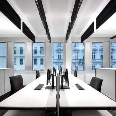Akustische Trennwände Raumteiler Trennwand Büro Stellwand Büro Akustikelement schwarz XAL Muse baffle