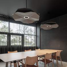 Deckenabsorber Akustikelement akustik Pendelleuchte schwarz XAL Soundcatcher acoustic