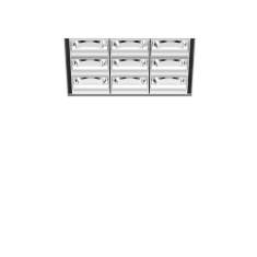 Quadratischer Einbau-Multi-Downlight Deckenleuchten LED Deckenlampe Design Bürolampe Decke weiß XAL Unico Q9