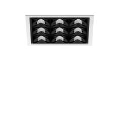Quadratischer Einbau-Multi-Downlight Deckenleuchten LED Deckenlampe Design Bürolampe Decke weiß XAL Unico Q9