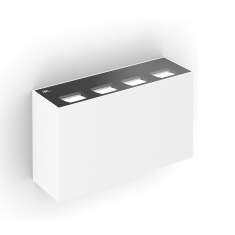 Rechteckiger Wandanbauleuchte Uplight Wandleuchten Aluminium weiss XAL Unico