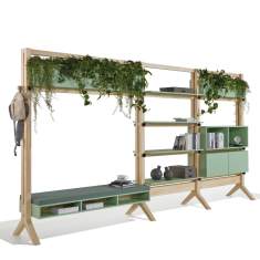 Raumtrenner Holz Trennwand modular werner works Hockey