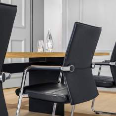 Freischwinger schwarz Konferenzstühle Büro Konferenzstuhl Girsberger, Diagon Besucherstuhl