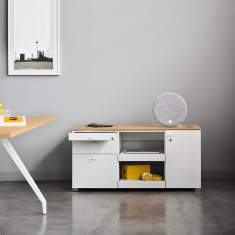 Bürocontainer Sideboard weiss Büro  König + Neurath, TECHNIKCONTAINER