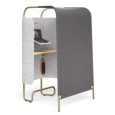 abgeschirmte Arbeitsplätze akustik Privatspäre Privater Raum grau Steelcase Flex Kiosk