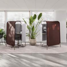 abgeschirmte Arbeitsplätze akustik Privatspäre Privater Raum Steelcase Flex Kiosk