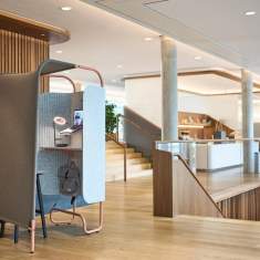 abgeschirmte Arbeitsplätze akustik Privatspäre Privater Raum Steelcase Flex Kiosk