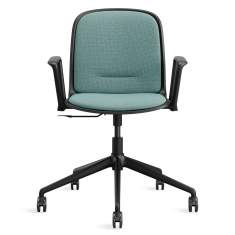 Drehstuhl türkis schwarz Bürodrehstuhl drehbar mit Rollen Drehstühle Konferenzstuhl mit Armlehnen Konferenzstühle Steelcase Cavatina