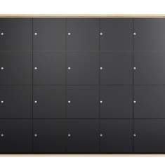 Schliessfachschränke Lockerschränke schwarz Schließfach-Kollektion Steelcase Universal Schließfächer