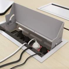 Elektro-Steckdosen schwarz IT/EDV-Dosen Max Hauri CONNECT CUBO