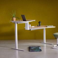 Aeris Active Office Desk höhenverstellbarer Arbeitsplatz im Büro mit Aktivhocker