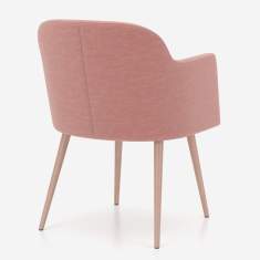 Clubsessel rosa Loungesessel Holz Sessel Louunge Loungemöbel Nowy Styl Athena