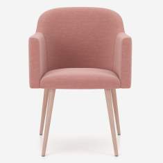 Clubsessel rosa Loungesessel Holz Sessel Louunge Loungemöbel Nowy Styl Athena