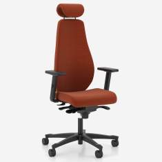Bürodrehstuhl orange Bürostuhl mit Kopfstütze Drehstuhl Büro Drehstühle Nowy Styl Bjarg