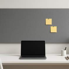 Pinnwand grau Pinnwände Büro adeco O+C System Rahmenlose Pinntafel