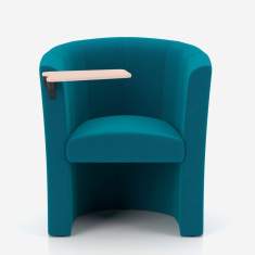 Loungesessel türkis Büro Clubsessel Design Loungemöbel Sessel mit Tablar Nowy Styl Club