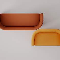 Loungesofa orange gelb Sofa Lounge Nowy Styl Club Sofa