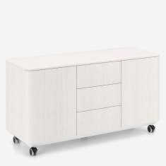 Sideboard Büro weiss Nowy Styl, eRange Büroschubladenschrank