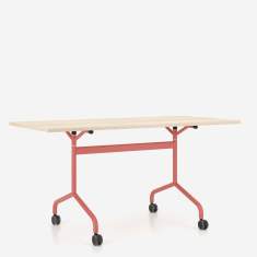 Design Klapptisch für Büro Schulungsraum Klapptische  fahrbar Schulungstisch rot Rolltisch Nowy Styl Flib