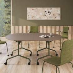 Design Klapptisch für Büro Schulungsraum Klapptische  fahrbar Schulungstisch Rolltisch Nowy Styl Flib