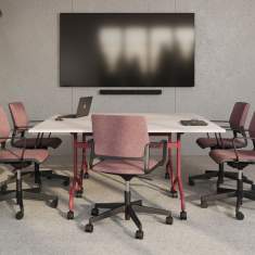 Design Klapptisch für Büro Schulungsraum Klapptische  fahrbar Schulungstisch Rolltisch Nowy Styl Flib