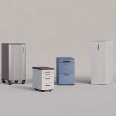 Bürocontainer Caddies Container Büro Caddy Apothekerschrank Nowy Styl K40 Orga tower & Container