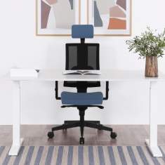 Bürostuhl Netzgewebe Drehstuhl Büro blau Bürodrehstuhl Nowy Styl Navigo
