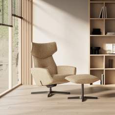 Nowy Styl Otuli Loungesessel mit Fußstütze im wohnlichen Ambiente