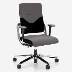 Bürostuhl mit Kopfstütze Bürodrehstuhl grau Drehstühle Büro Drehstuhl Nowy Styl xenium UPH wave