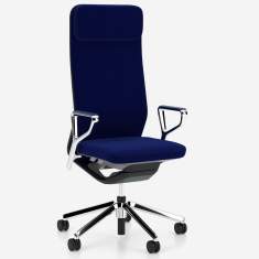 Bürostuhl blau Bürodrehstuhl moderne Bürostühle mit Kopfstütze Nowy Styl YouTEAM Highback