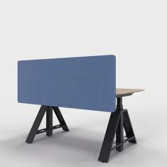 Tischabsorber blau Sichtschutz akustik Tischtrennwand Westermann Products M-acoustic Organizer