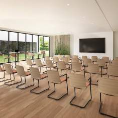 Besucherstühle braun Konferenzstuhl Büro Konferenzstühle Freischwinger Neudoerfler n.vivo Besucherstuhl