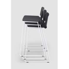 Barstuhl schwarz Barstühle stapelbar Neudoerfler n.vivo Barhocker