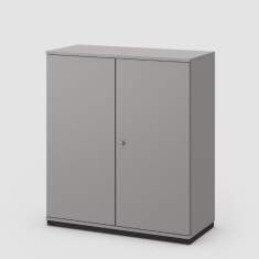 Türschrank Büro Türschränke Büromöbel Stauraum grau Schrank Neudoerfler Lineo Drehtürschrank