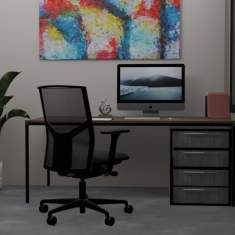 Büro Drehstuhl schwarz Drehstühle Netzgewebe Bürostühle Sara Marquise Bürostuhl