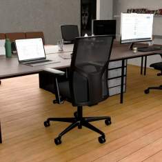 Büro Drehstuhl schwarz Drehstühle Netzgewebe Bürostühle Sara Marquise Bürostuhl