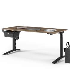 Schreibtischsystem Assmann Büromöbel Canvaro als ergonomischer Einzelarbeitsplatz