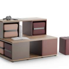 Polsterhocker rosa Hocker Lounge Polstermöbel Assmann Büromöbel Consento | Bocca