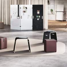Polsterhocker rosa Hocker Lounge Polstermöbel Assmann Büromöbel Consento | Bocca